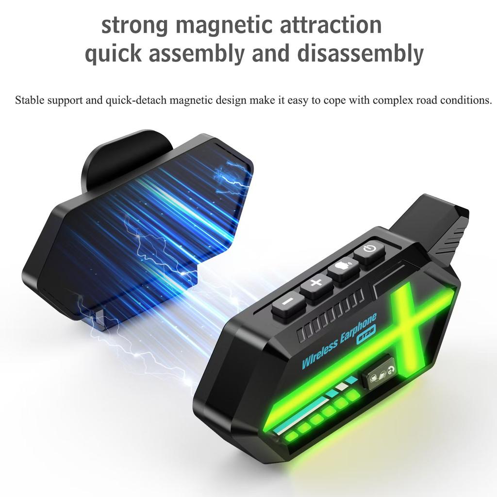 1/2 шт. Bluetooth Мотоциклетная Гарнитура Интерком 800 м Беспроводной Интеркоммуникатор 1000 мАч сильное магнитное притяжение С Подсветкой