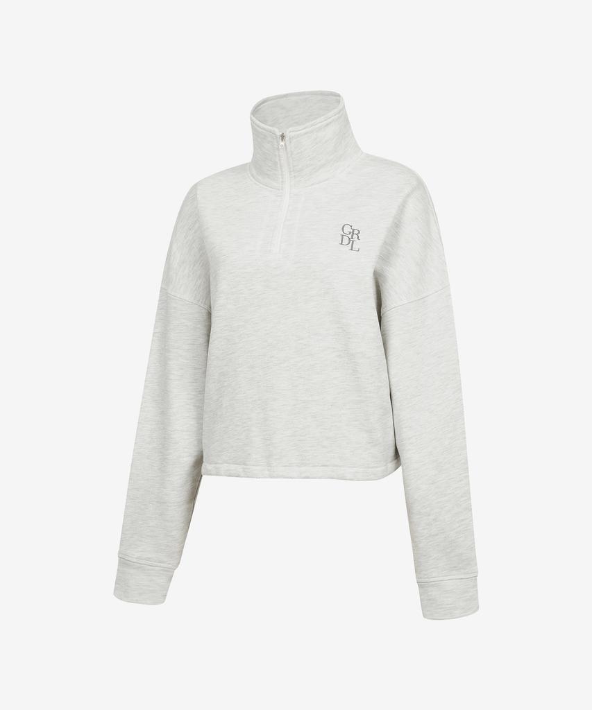 GRANDE LINE Collared Crop Sweatshirt_4 Colors