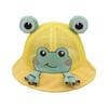 Детская шляпа-ведро с рисунком лягушки унисекс для мальчиков и девочек, солнцезащитная шапка, милая шапочка для малышей с милым вышитым узором