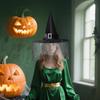 Women Halloween Witch Hat Foldable Adult Black Satin Wizard Hat Halloween Party Costume for Cosplay Carnivals Masquerades