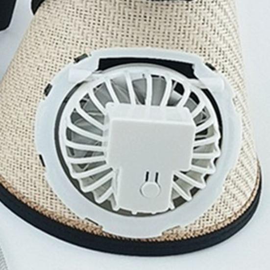 Веерная шляпа с широкими полями, дизайнерская повязка на голову, мужская и женская складная шляпа от солнца, перезаряжаемая вращающаяся на 360 градусов веер, пустой цилиндр