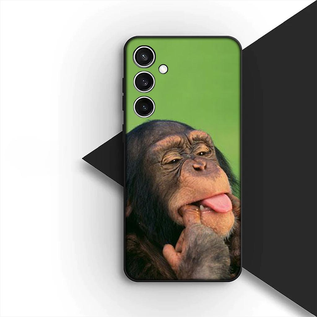 Cover for Samsung Galaxy S20 S22 S21 FE Ultra Plus A07 A17 A15 A16 A25 A57 A37 Casing Phone Case Animal Monkey Gorilla Ape Baby