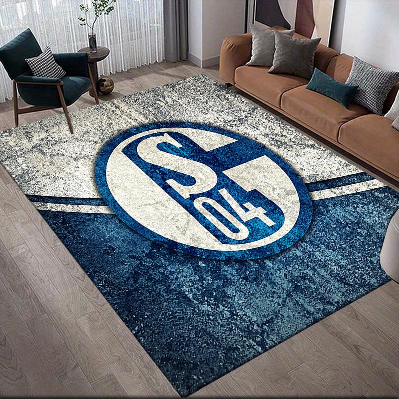 FC Schalke 04  Pattern Square Carpet,Area Rug,Carpet Rug for Living Room Bedroom Sofa Playroom Decor,Non-slip Floor Mat