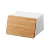 Yamazaki Jitsugyo Bread Case with Removable Lid White W31.5XD24.5XH18.5cm Tower Bread Case with Slideable Lid Large Capacity 5290