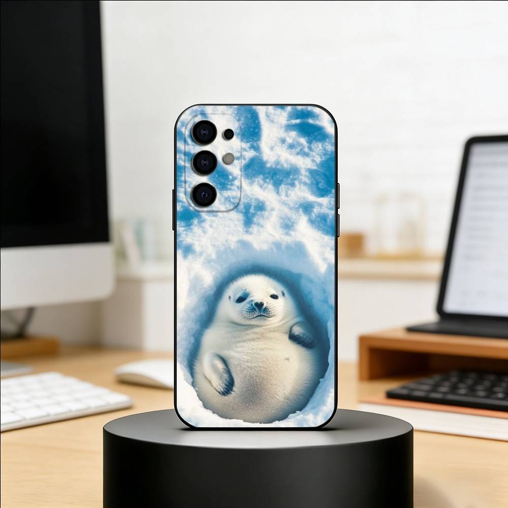 Sleepy Sea Lion Phone Case For Samsung S25,S24,S21,S22,S23,S30,Ultra,S20,Plus,Fe,Lite,Note,10,Black Cover