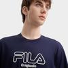 Fila Летняя дышащая универсальная футболка мужская топы мистический синий F11M439110FDB