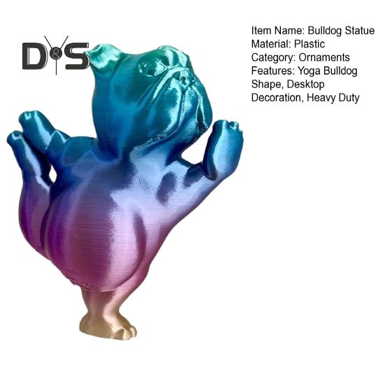 3D-печатная фигурка бульдога для йоги, статуэтка собаки, скульптура животного, домашний офис, книжная полка, украшение для рабочего стола, подарки для любителей собак