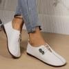 Fashion Women's Flat Shoes Soft and Comfortable Walking Light Non-slip Loafers Fashion Women's Leather Shoes Spring and Autumn 2024 New