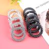 10pcs Korean Version Printed Phone Hair Ring; Phone Cord Hair Ring with Thickened Elastic Headband