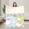 Теплое мягкое одеяло Sumikko Gurashi Детское плюшевое плед Новинка для дивана кресла Фланелевая покрывало Покрывало для диван-кровати
