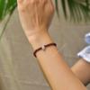 Natural faceted garnet bracelets Tiny red gemstone beaded bracelets Hamsa hand charm bracelets for women Healing bracelets gift for her