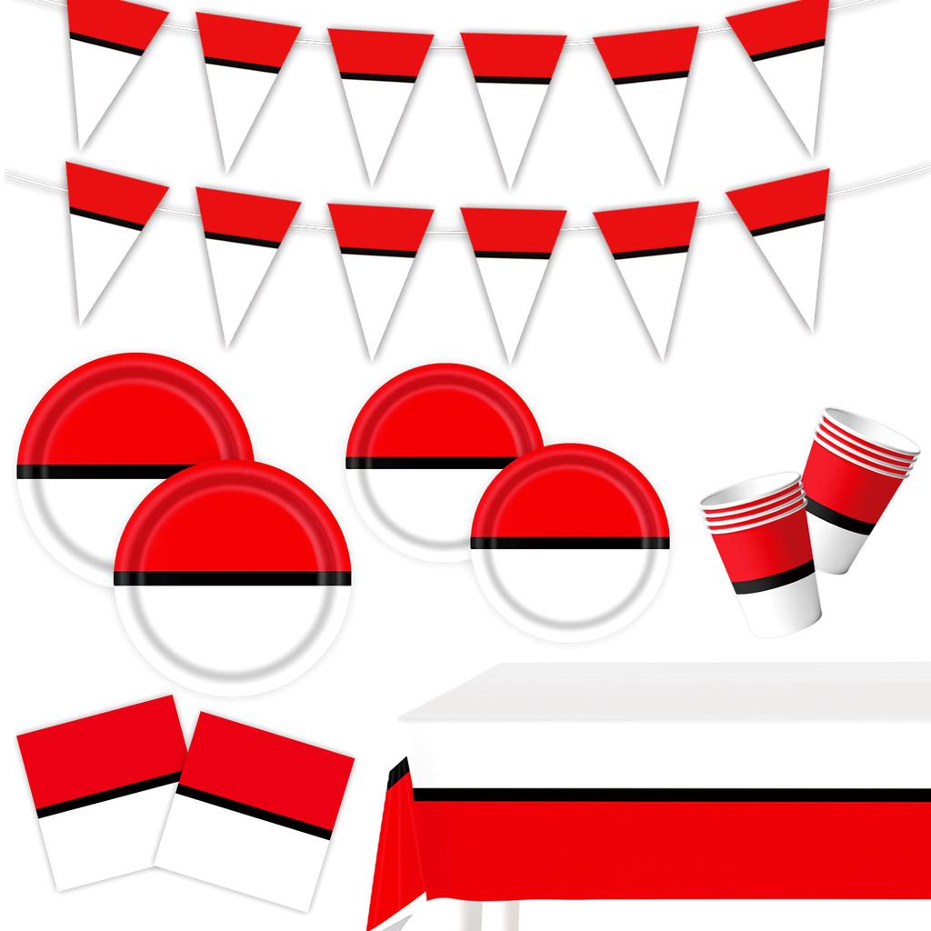 Край Эльф Шар Пикачу Тематическое Украшение на День Рождения Праздничные Принадлежности Бумажная Тарелка Вымпел Оформление Сцены