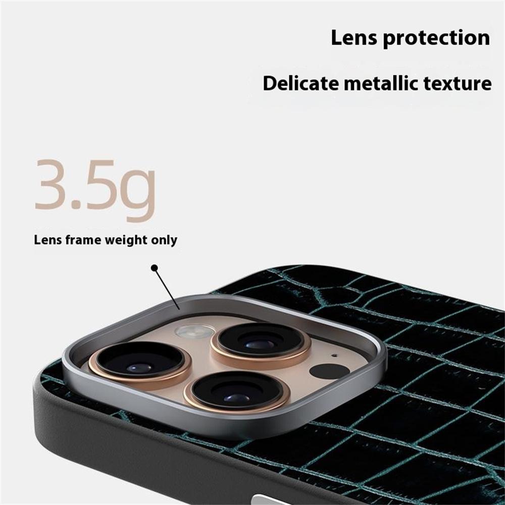 ABEEL For iPhone 16 Pro Max Case Compatible with MagSafe Crocodile Texture Micro-Embossing Back Cover