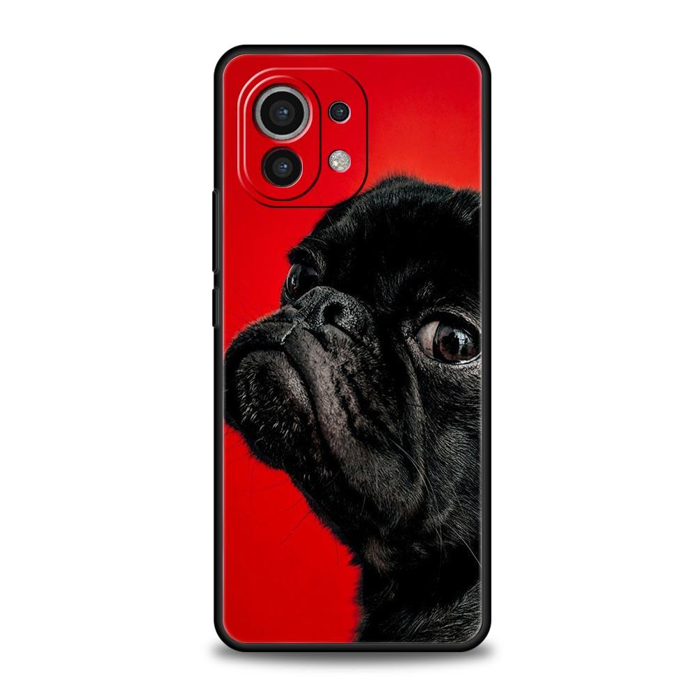 Чехол для телефона для Xiaomi Mi 15 14 14T 13T 12T Pro 12 13 11 Lite 5G 11T X6 X5 Pro Мягкий ТПУ чехол Милый Мопс Собака