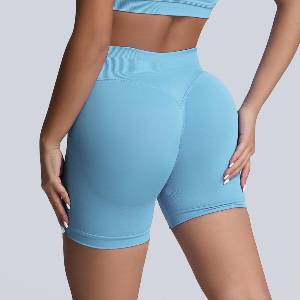 Seamless High Waist Yoga Shorts With Abdominal Compression For Women Fitness And Running