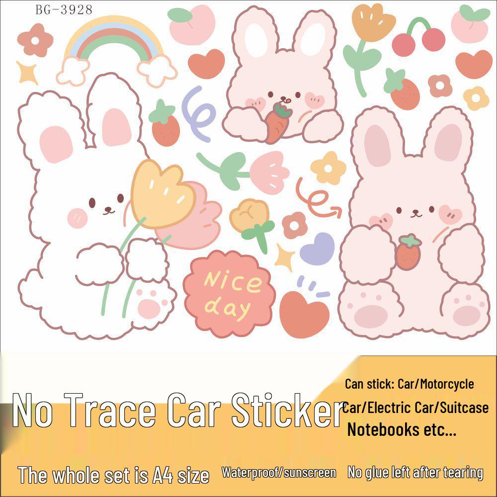 Cookie Bear Electric Car Sticker - Waterproof Scratch Cover for Aima, Sunny, Luna, Yade