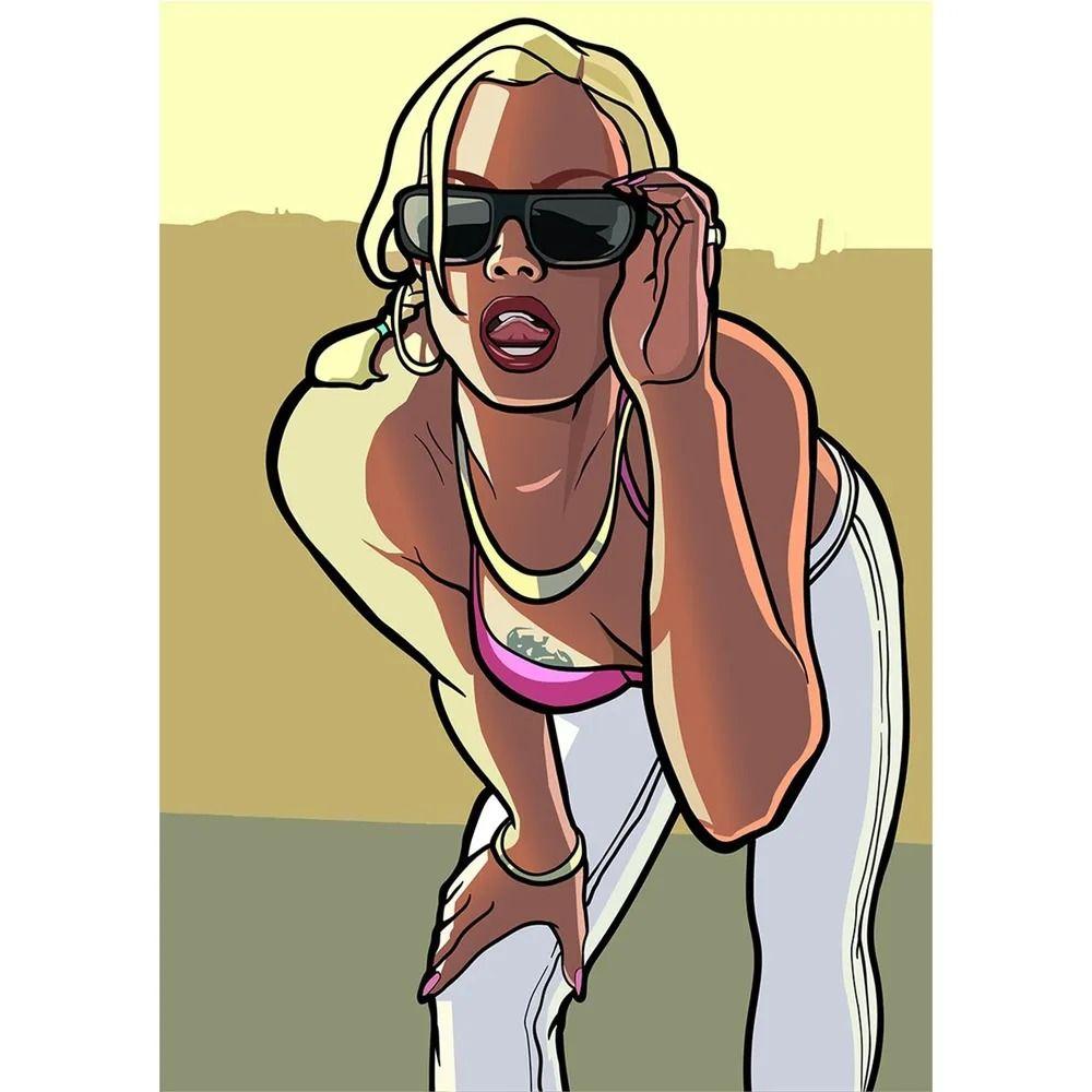 Grand Theft Auto GTA Металлическая жестяная табличка Ретро Игровое Настенное Искусство 30x20см