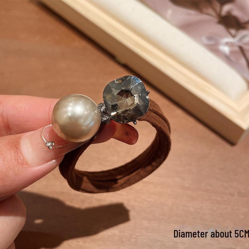 Резинка для волос с жемчугом премиум-класса: Высокоэластичный и прочный, новый небольшой ароматизированный стиль для хвостиков и аксессуаров для волос.