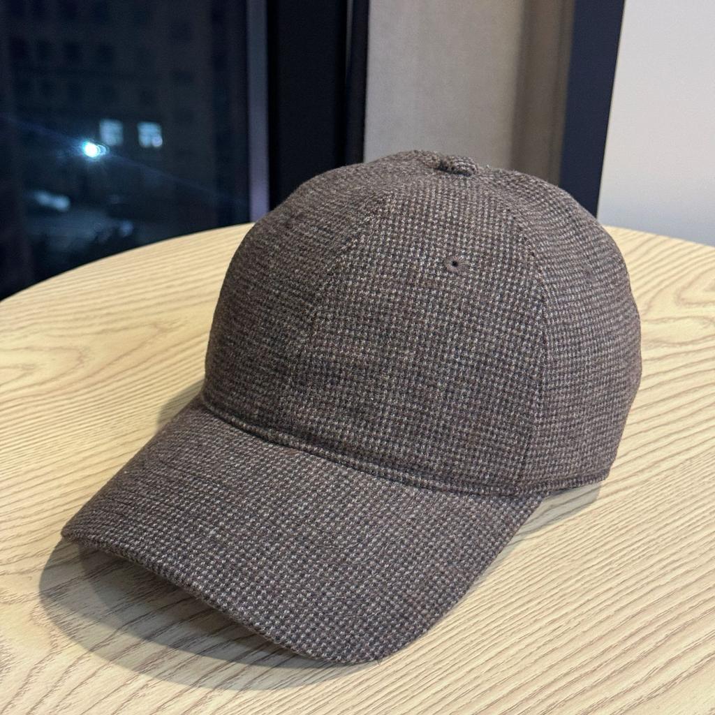 Новая корейская стильная маленькая клетчатая шерстяная бейсболка для женщин высокого качества, углубленная, большого обхвата головы, солнцезащитная кепка с козырьком для мужчин, модная