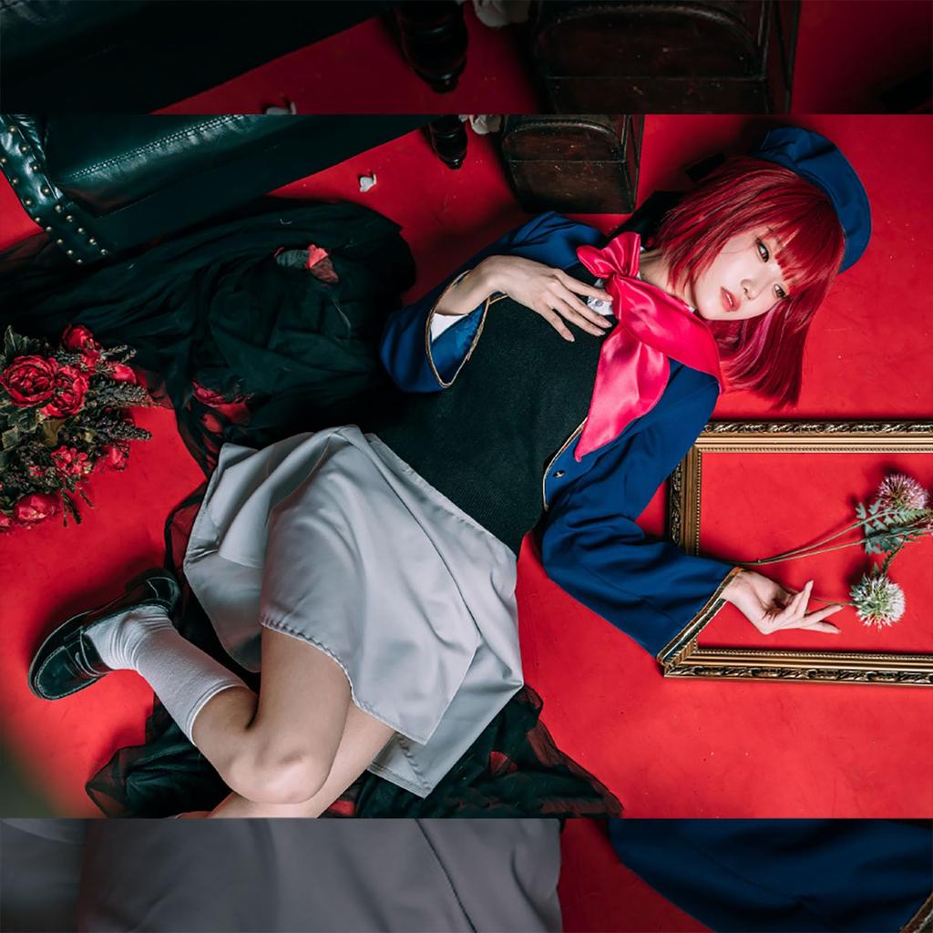 Oshi no Ko Hoshino and Arima Kana Cosplay Halloween Anime Uniform Arima [Milky Time] Ai, Aqua, Ruby, (S, Kana)