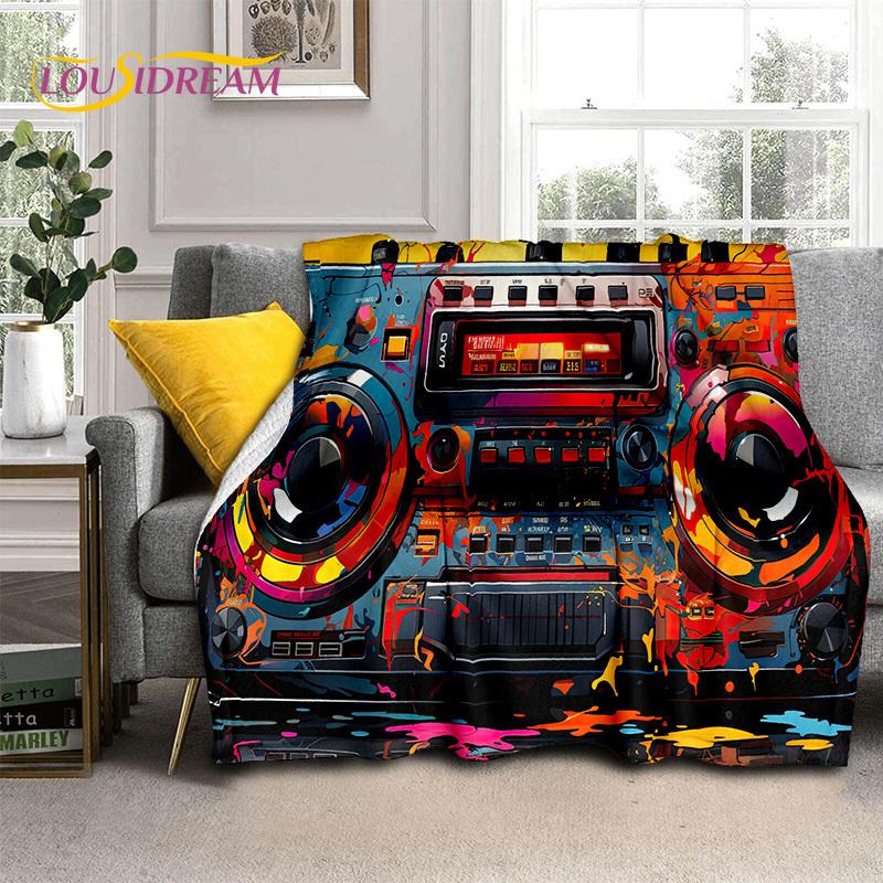Ноты Музыка Красочные Музыкальные Ноты Мультфильм Одеяло, Мягкий Плед Одеяло Для Дома Спальни Кровати Дивана Пикника Путешествия Офиса Покрывало Ребенка