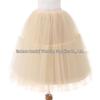 Европейская и американская весенне-летняя сетчатая плиссированная пышная тюлевая пэчворк юбка-полудлина нижняя юбка