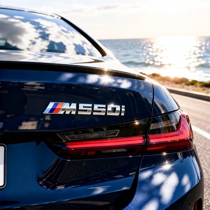 JKGN2 3D ABS Car Trunk Letters Logo Badge Emblem Decal Sticker for BMW M140 M145 M235 M240 M340 M530 M550 M760LI M135 E39 E60 E61 F48