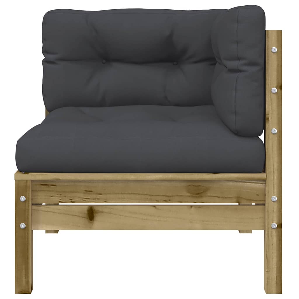 Vidaxl Sofa Ogrodowa Z Poduszkami I Podnóżkiem, 2-Osobowa