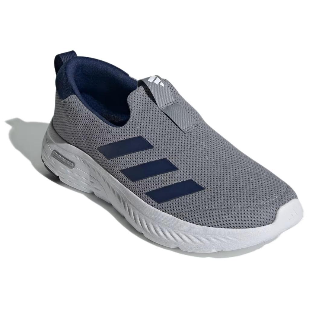 Adidas Cloudfoam Comfortable Lightweight Non-Slip Wear-Resistant Breathable Low-Top Casual Shoes Men Casual Shoes Gray Blue White ID6509