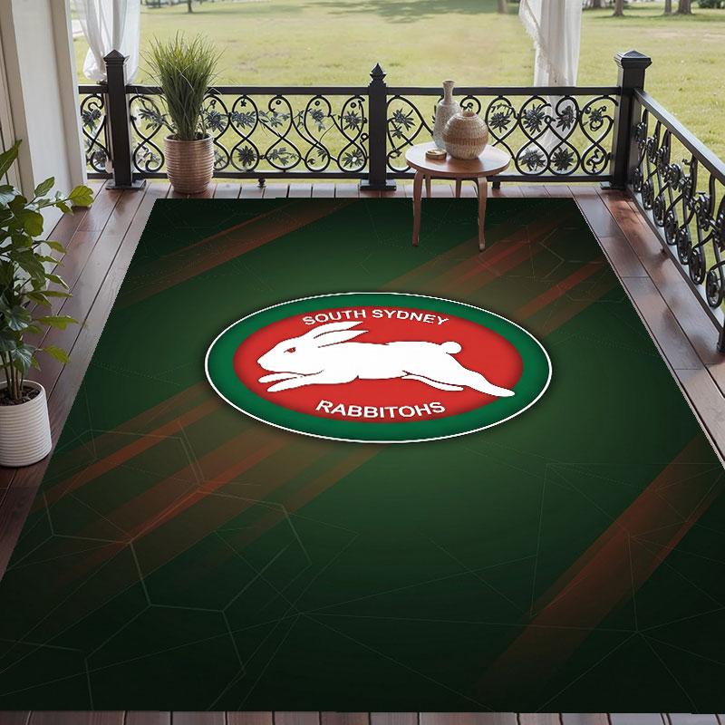 Soft Floor Carpet South Sydney Rabbitohs Pattern Area Rug Decorative Mat For Home Room Decoration