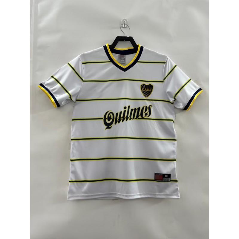 Boca Juniors Retro Soccer Jersey 10 Riquelme 9 Palermo 97-98 Maradona Short Sleeve Long Football Shirt