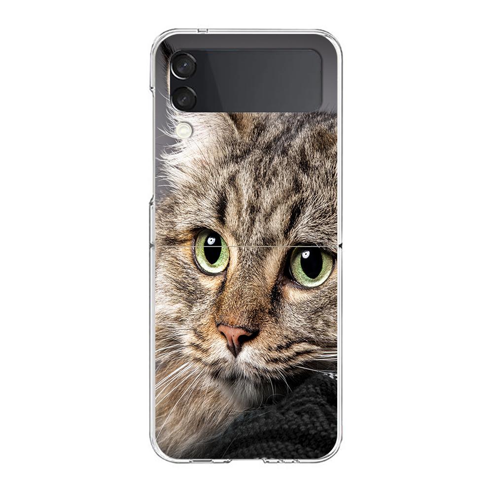 Мультяшный милый фон с котами прозрачный чехол для телефона Samsung Galaxy Z Flip 4 тонкий прочный чехол для Galaxy Z Flip 3 5G чехол