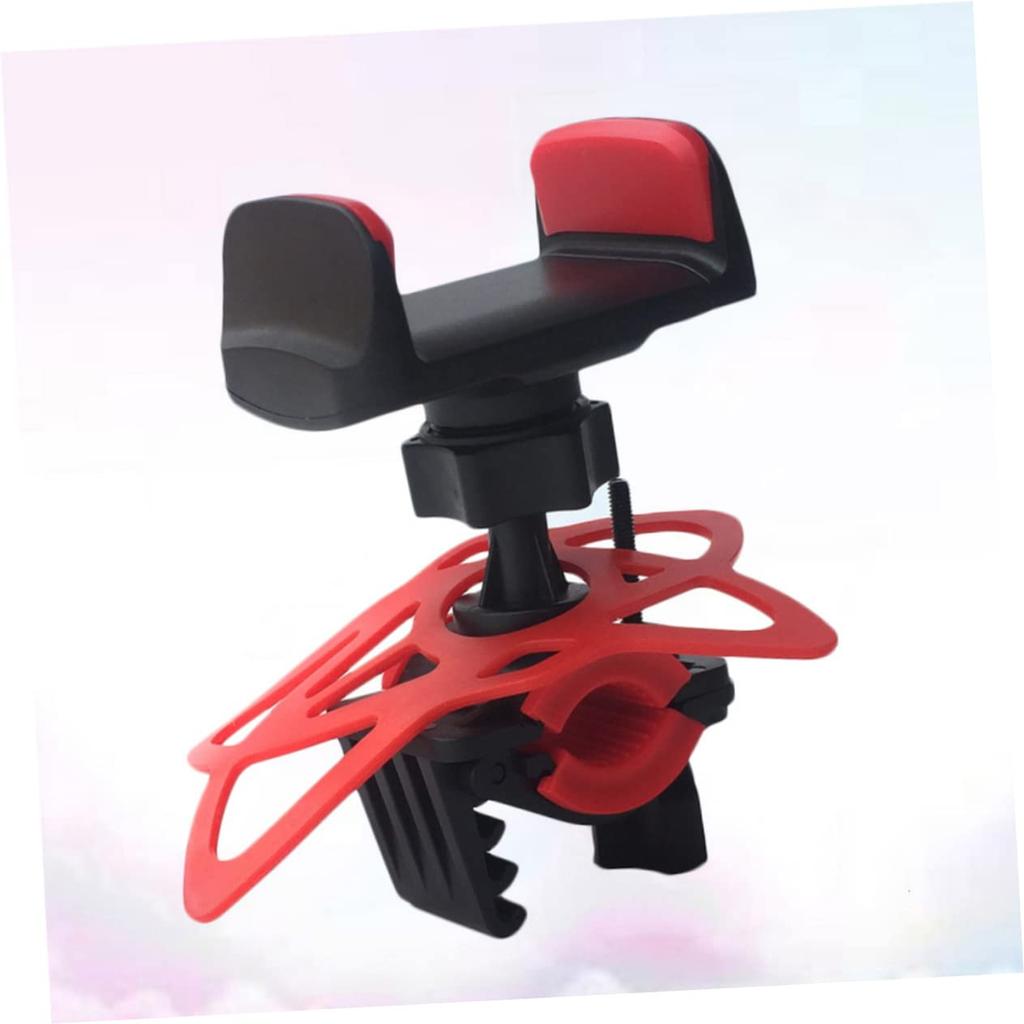 BELLIFFY Mountain Bike Phone Mount Bicycle Phone Holder Black Red 3.0-6.3 Inch Universal Phone Bracket 360 Degree Rotate Easy Non-