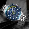 Forsining Luxury Waterproof Mechanical Large Man Watches Stainless Steel Automatic Movement Chronograph Wristwatch