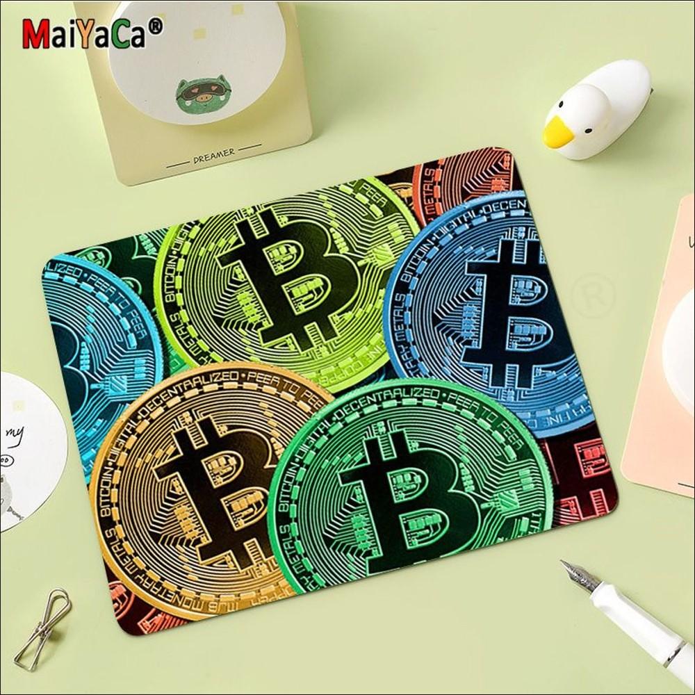Коврик для мыши Bitcoin Art Резиновый Маленький Утолщенный Коврик для мыши Игровой Клавиатурный Настольный Коврик Офисные Принадлежности Декор для Комнаты Для Компьютерной Мыши Ковер
