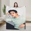 Супертеплое декоративное одеяло HEARMNY KPOP Ким Су Хён Плед Фланелевое покрывало для дивана кресла Забавное покрывало для дивана-кровати