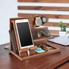 Phone Charging Stand Wooden Desk Organizer Rack Stable Groove Design Mobile Phone Holder for Home Room