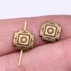 5шт маленькие квадратные бусины-подвески для телефона цвета античной бронзы 4х10мм
