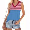 Women's Fashion Casual Daily Versatile Striped Texture Slim Fit Summer Vest Top