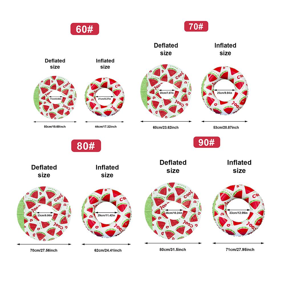 1 шт., плавательный обруч с принтом арбуза, надувной плавающий обруч для подмышек, утолщенный обруч из ПВХ, подходит для бассейна, пляжа