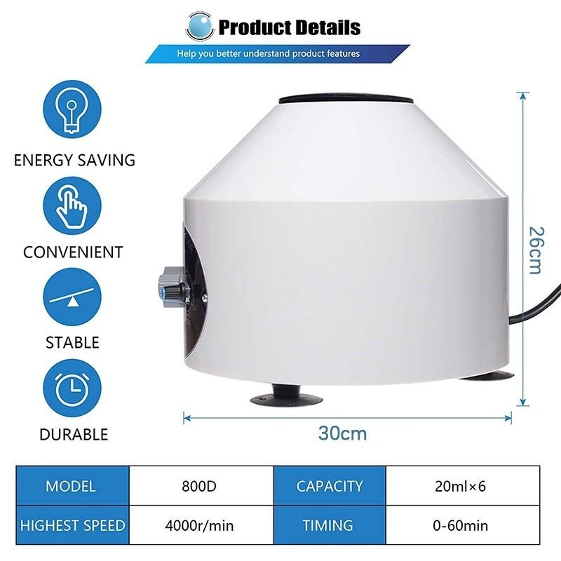 800D PRP Машина Медицинская Машина Центрифуга Тест Кровь PRP Плазма Центрифуга Машина 4000 об/мин Центрифуга