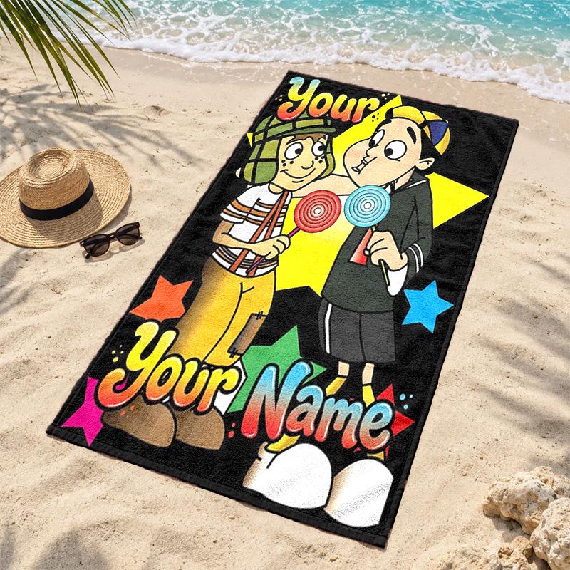 El chavo Custom Name Beach towels also serve as bath towels summer essential a musthave for the outdoors the beach and the pool
