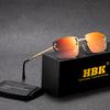 HBK Безрамные Мужские Солнцезащитные Очки Винтажные Зеркальные Роскошные Женские Солнечные Очки Прямоугольные Дизайн Бренда Очки для Морского Путешествия UV400