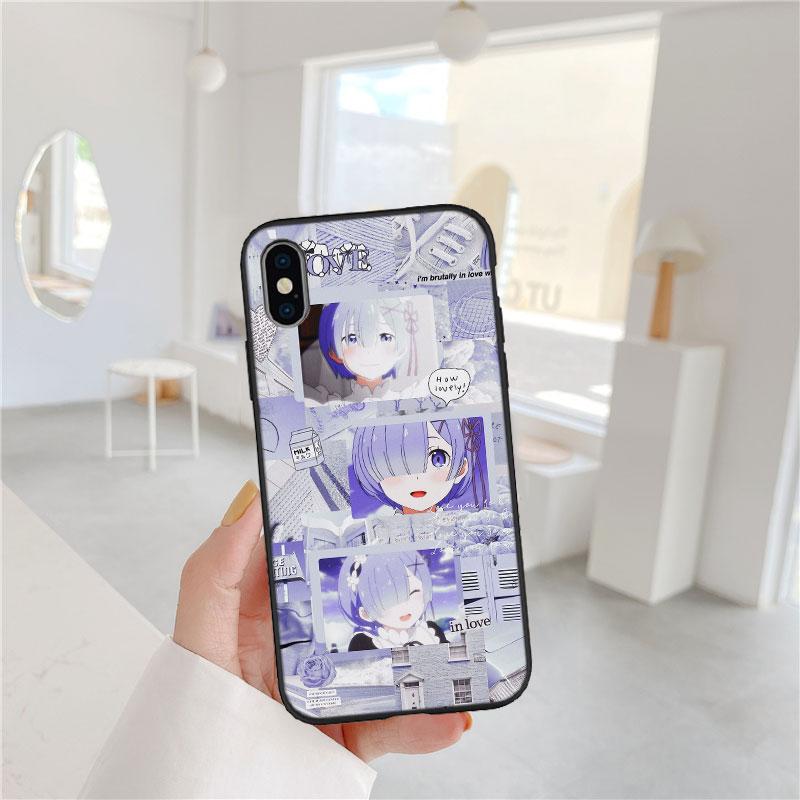 CJ48 Emilia Re Zero Ram Rem Soft Shell Phone Case for Redmi Note 8 9 Pro Max 9S 9T 9C NFC 8T 8A 10A A4