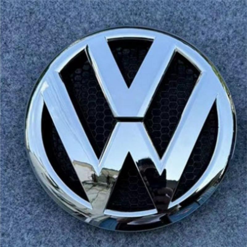 Для VOLKSWAGEN Подходит для Volkswagen T6 ярко-черный серебристый матовый 170 мм логотип передней решетки радиатора + 130 мм логотип задней крышки багажника c