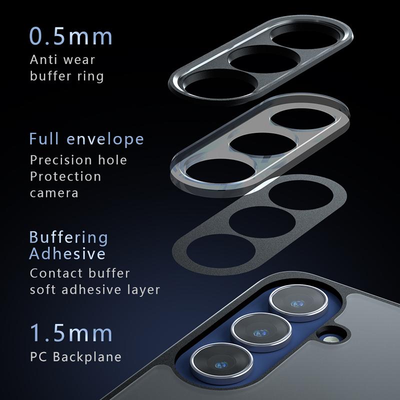 Чехол для Samsung Galaxy S25 FE Ударопрочный Матовый на ощупь Матовый PC+TPU Защита от отпечатков пальцев Прозрачная крышка для Galaxy S25 fe