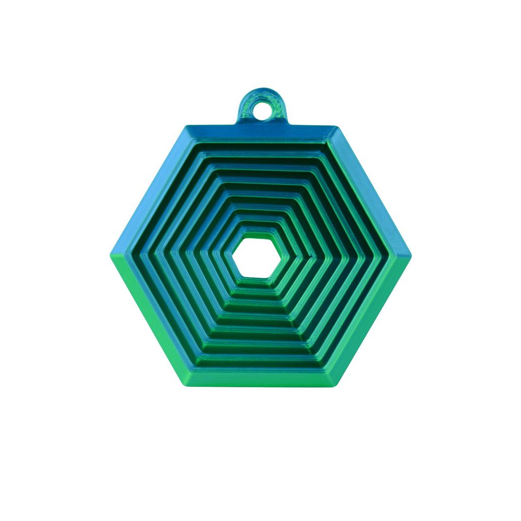 Брелок для ключей Hexagon FidgetKeychain, напечатанный на 3D-принтере, подарочный брелок с 3D-принтером