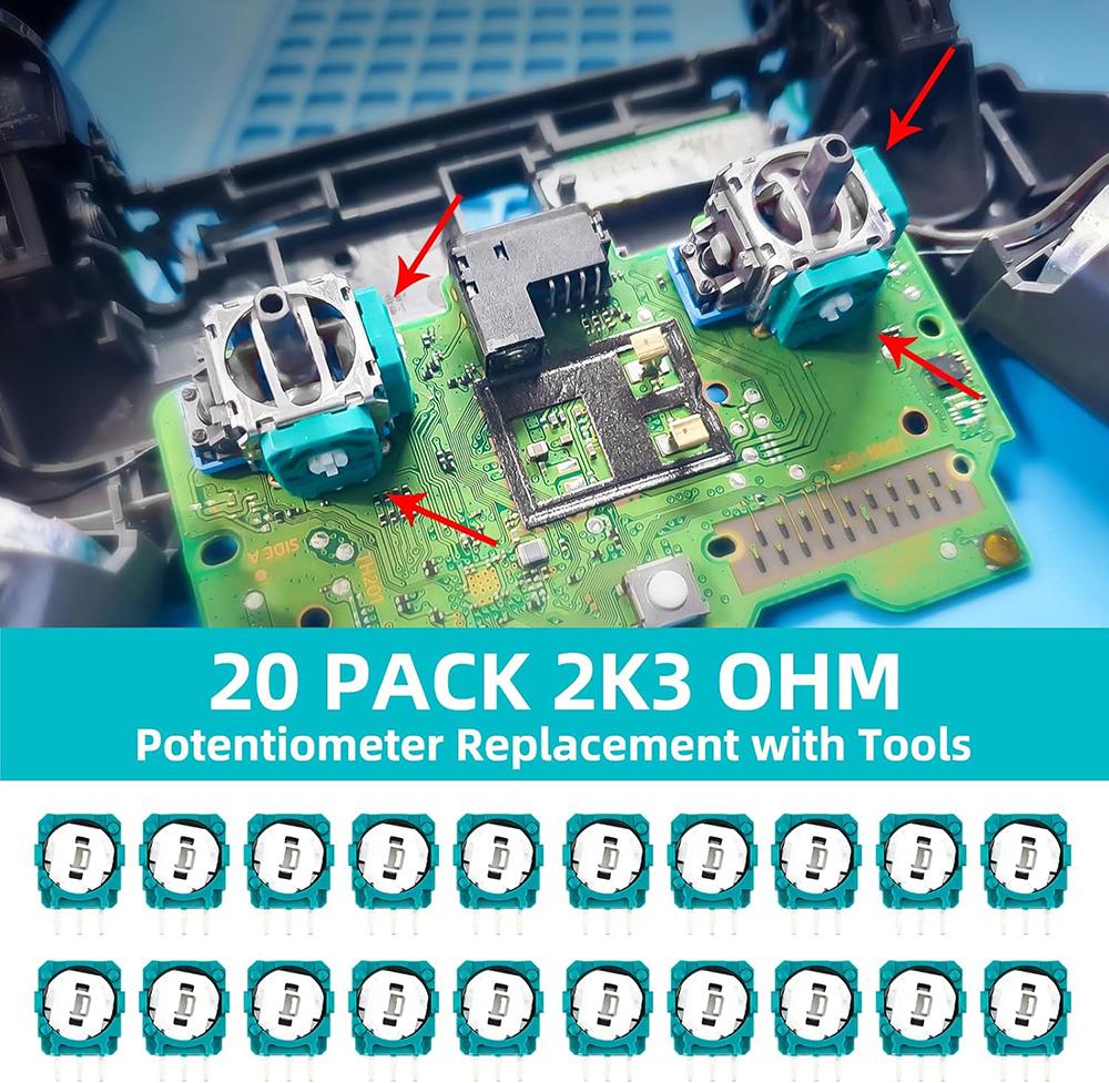 5-50 шт. Аналоговый джойстик Потенциометр 2K3 Ом Замена для Dualsense PS5 Контроллер Подстроечный потенциометр Резистор Модуль Датчик