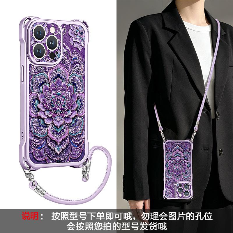 Подходит для чехла на мобильный телефон Apple 11promax iphone11 с ремешком на четыре угла 11 позолоченный лотос 11 Guochao 11 силиконовый