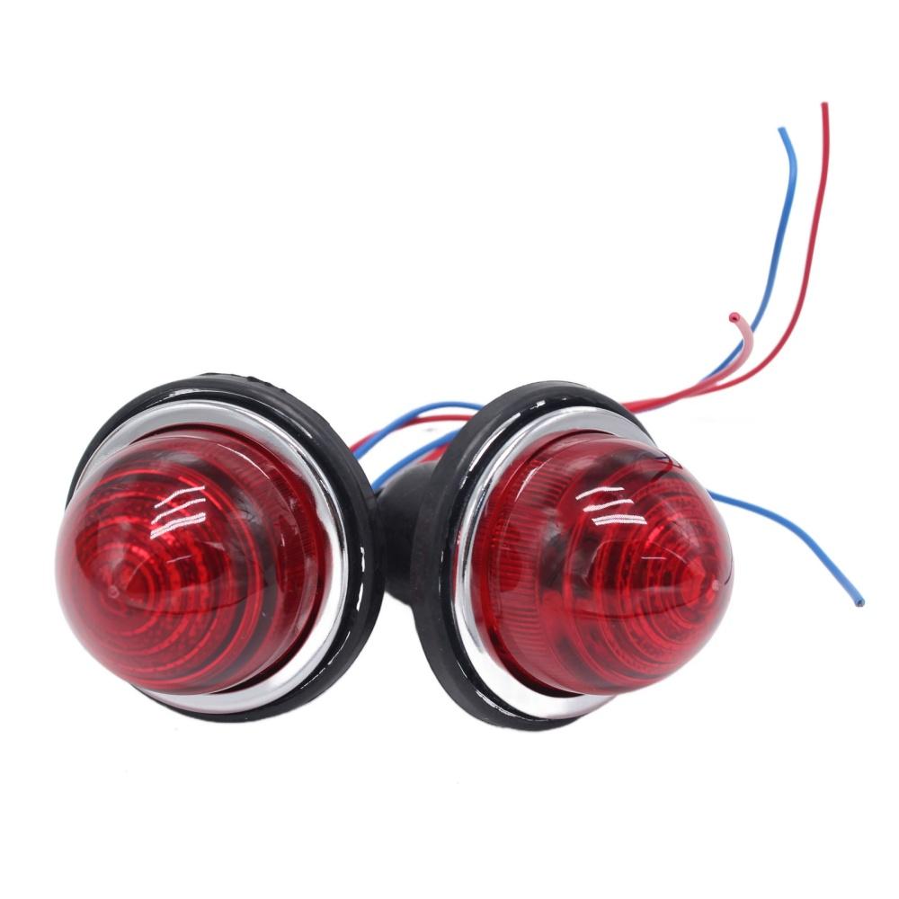 2Pcs Front/Rear Red Indicator Light Lamps For Land Rover Classic Mini Lucas L594